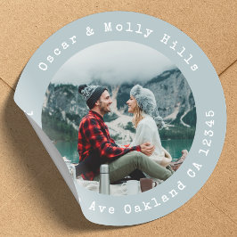 Retouradres Uw foto Classic Round Sticker