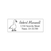 retouradres van de witte gans  zelfinktende stempel (Design)
