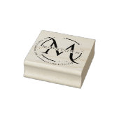Retouradres van logo Elegant Monogram Rubberstempel (Stempel)
