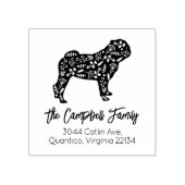 Retouradres van pc-gezin 	rubberstempel (Afrduk)