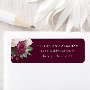 Retouradres Vintage Bloem Bloesems Etiket