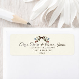 Retouradres Vintage Coquette Weide Wilde Bloemen Etiket