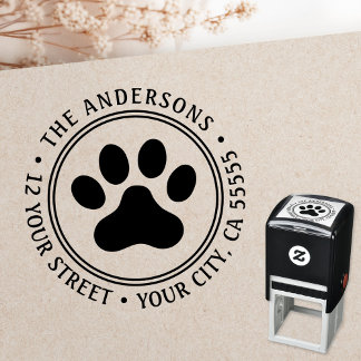 Retouradres voor afdruk op het scherm Pet Zelfinktende Stempel