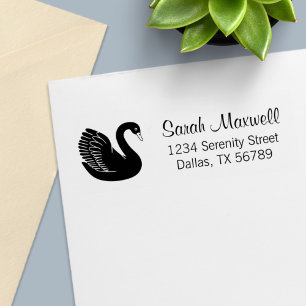 Retouradres voor Black Swan Zelfinktende Stempel