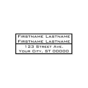 Retouradres voor een echtpaar met twee namen zelfinktende stempel