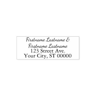 Retouradres voor een koppel met twee achternamen zelfinktende stempel