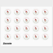 Retouradres Whimsical Sinterklaas Kerstmis Ronde Sticker (Vel)