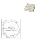 Retouradres Wildbloem Rubberstempel (Gestempeld)