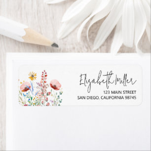 Retouradres Wilde Bloemen Etiket