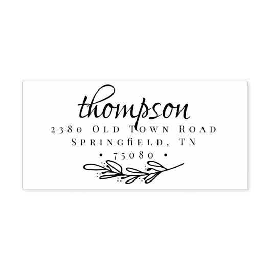 Retouradres Zelf Inking Stamp Trees Spring Zelfinktende Stempel (Design)