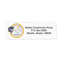 Retouradreslabel, Alaska Constitution Party