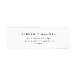 Retouradreslabel Huwelijk Etiket