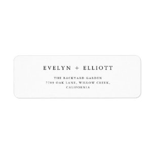 Retouradreslabel Huwelijk Etiket