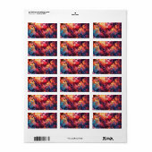 Retouradreslabel kleurrijk etiket (Full Sheet)