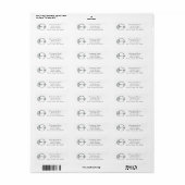 Retouradreslabel Minimaal Eenvoudig Elegant Wit Etiket (Full Sheet)