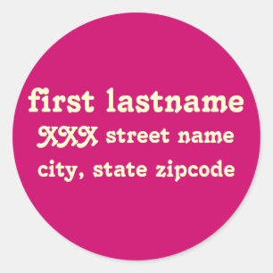 Retouradreslabel - personaliseren ronde sticker