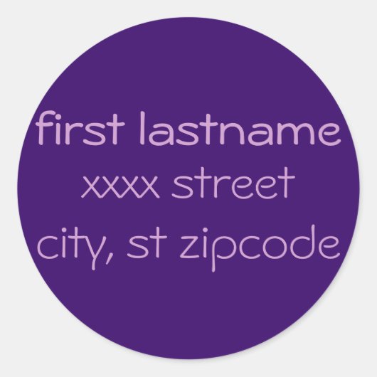 Retouradreslabel - personaliseren ronde sticker (Voorkant)