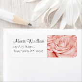 Retouradreslabel Roze Rozen Etiket (Insitu)