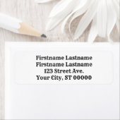 Retouradreslabel voor een paar met twee namen etiket (Insitu)