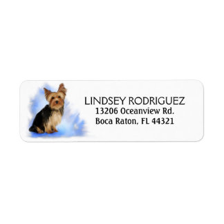 Retouradreslabel - Yorkie Yorkshire Terrier Etiket