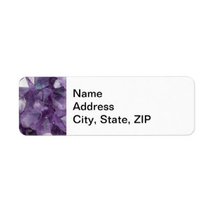 Retouradreslabels Amethyst-kristallen Etiket