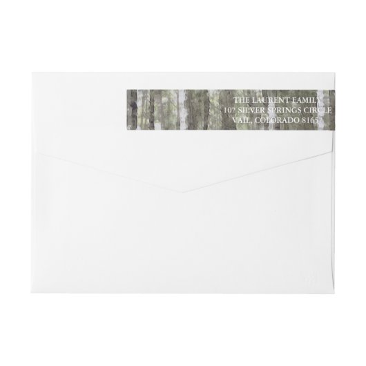 Retouradreslabels Aspen Tree-ontwerp (Achterkant)