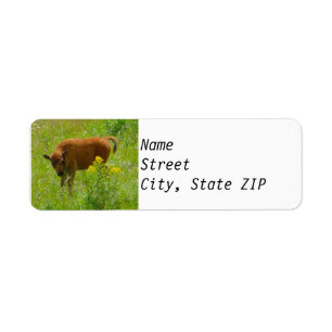 Retouradreslabels - Bison Calf Yellowstone Etiket