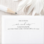 Retouradreslabels Bruiloft Toekomst Mr Mrs Etiket (Insitu)