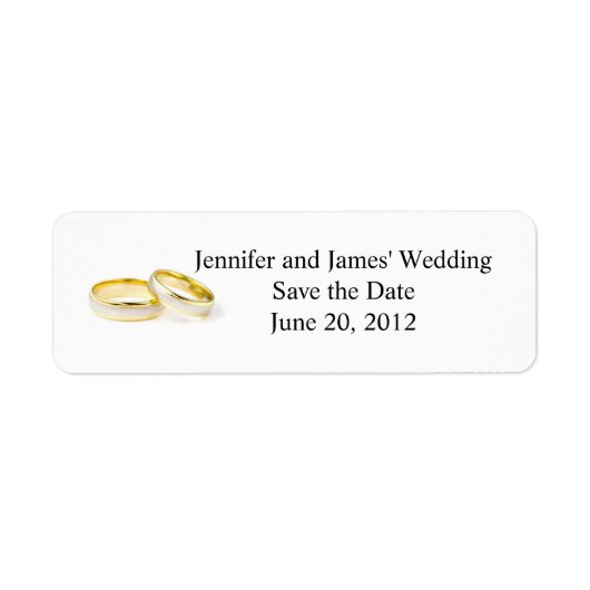 Retouradreslabels Clipart trouwringen Etiket (Voorkant)