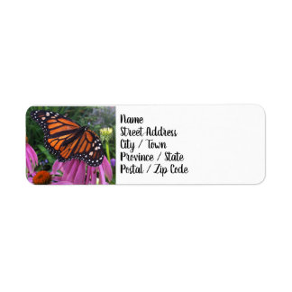Retouradreslabels - Monarch Butterfly Etiket