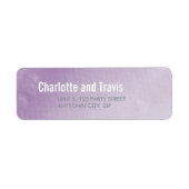 RETOURADRESLABELS : ombre waterverf paarse Etiket (Voorkant)