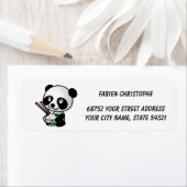 Retouradreslabels. Panda. Etiket (Insitu)