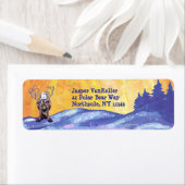 Retouradreslabels rendierkop etiket (Insitu)