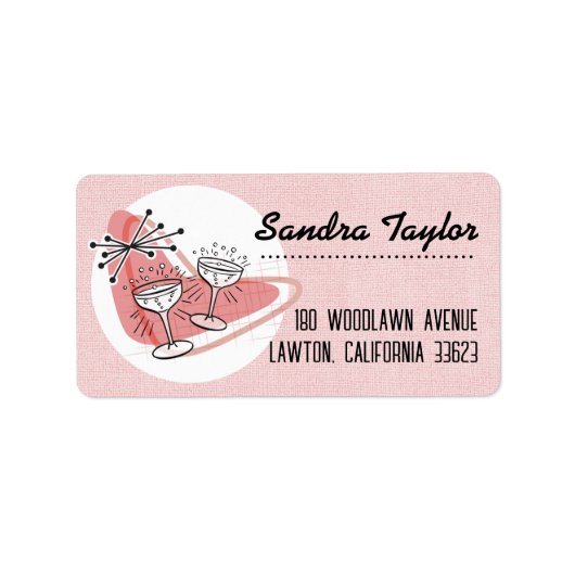 Retouradreslabels uit de Fab Fifties jaren 50 Etiket (Voorkant)