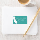 Retouradreslabels van California State - Turquoise Etiket (Insitu)
