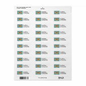 Retouradreslabels van Delaware-vlag Etiket (Full Sheet)