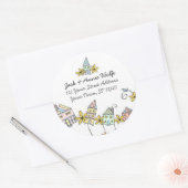 Retouradreslabels van woningen ronde sticker (Envelop)