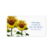 Retouradreslabels Zonnebloem Etiket (Voorkant)