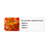 Retouradressetiket Fiery Flower Etiket (Voorkant)