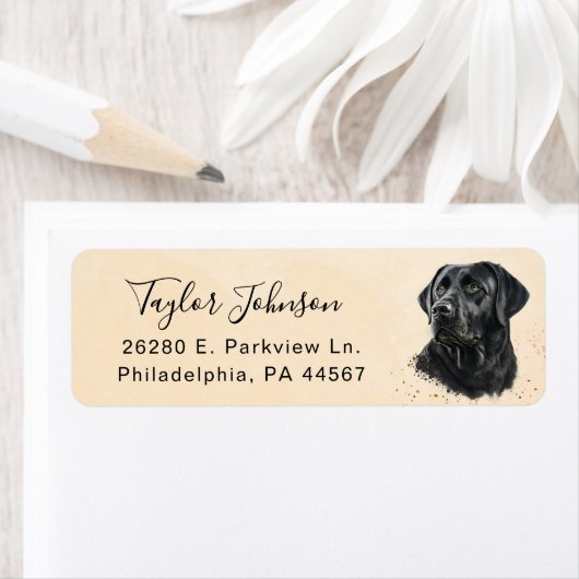 Retouradressetiket van Black Lab Etiket (Insitu)