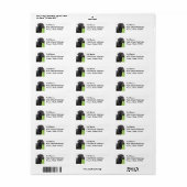 Retouradressetiket van Black Lab Etiket (Full Sheet)