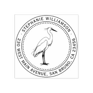 Retouradresstempel Egret Circle Rubberstempel