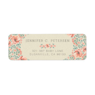 Retouretiket Bloemen Storybook Etiket