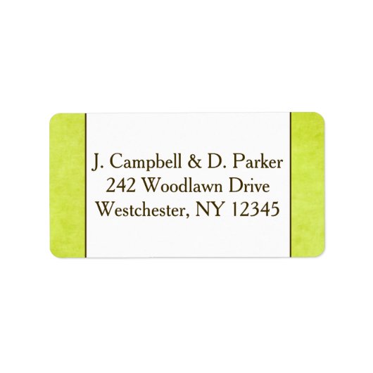 Retouretiket | Peergroen en bruin Etiket (Voorkant)