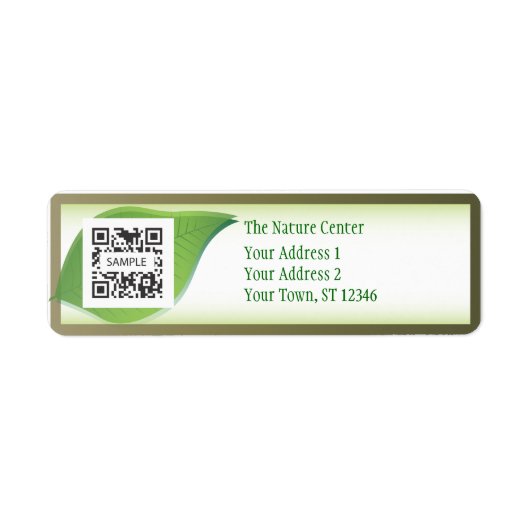 Retourlabel Sjabloon Natuur Center Etiket (Voorkant)