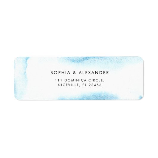 Retourlabel voor een moderne bruiloft. etiket (Voorkant)