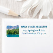 Retourlabel Waterverf bergmeer Etiket (Insitu)