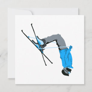 Retournement Carte de skieur en ski à backflip
