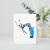 Retournement | Carte postale de skieur en salto ar (Debout devant)