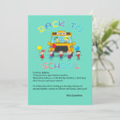 Retourner à l'école Carte pour notes de brise-glac (Debout devant)